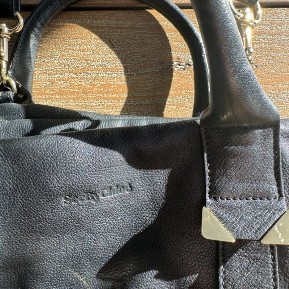 See By Chloe Black Leather Bucket Bowling Bag - Picture 9 of 12